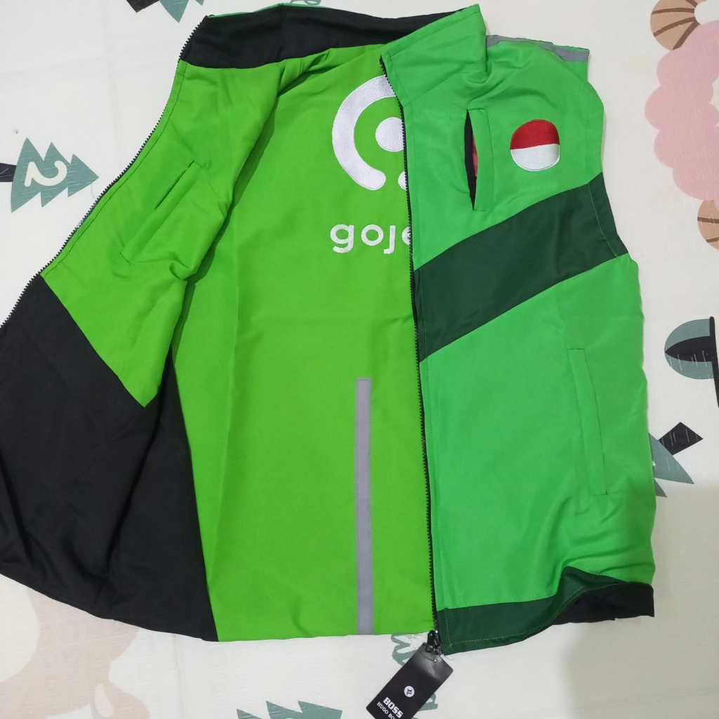 ROMPI GOJEK BOLAK BALIK GRAB READY 4XL 5XL 6XL 7XL LOLOS VERMUK AMAN VERMUK MURAH BORDIR