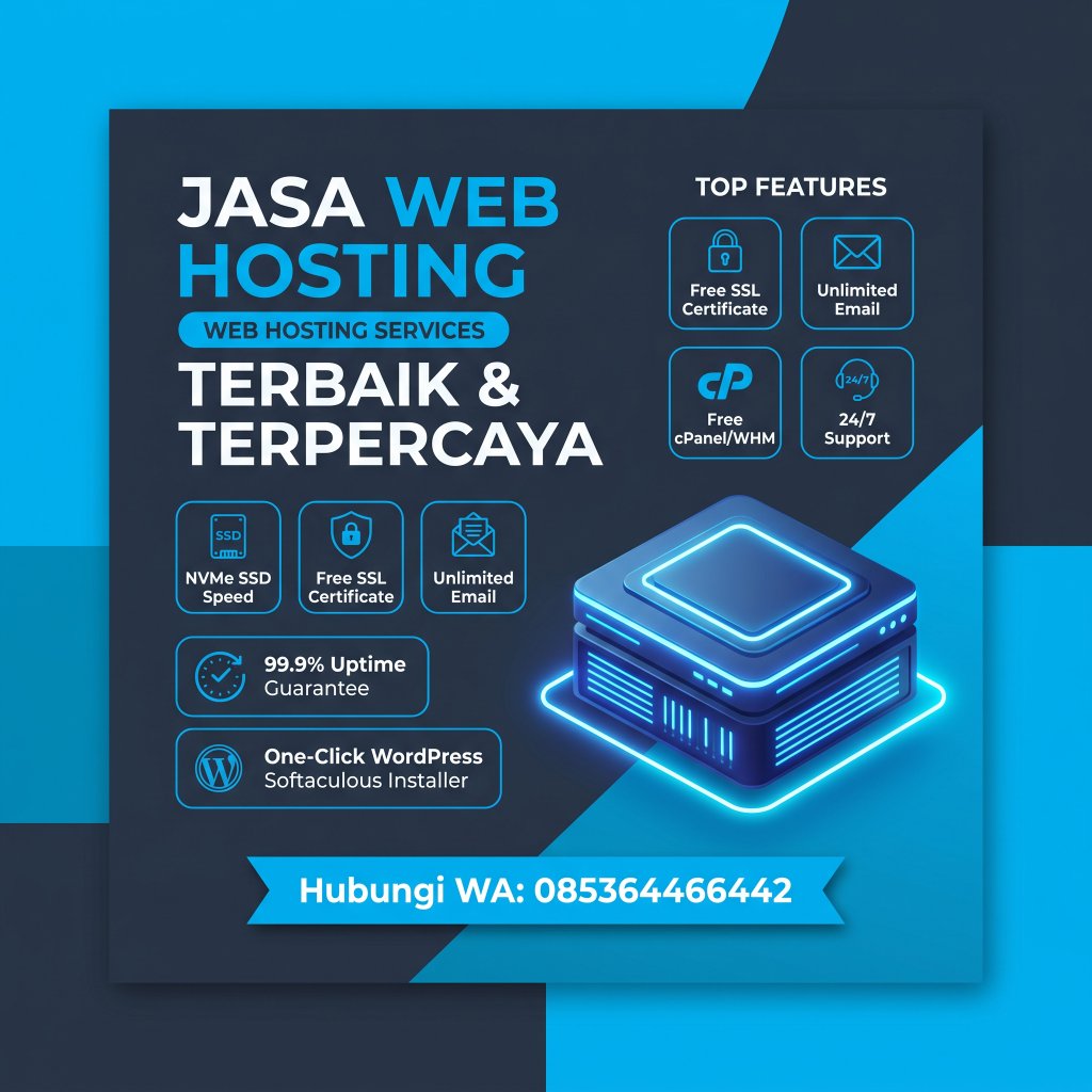 Web Hosting NVMe SSD Free SSL Unlimited Email One-Click WordPress per Bulan