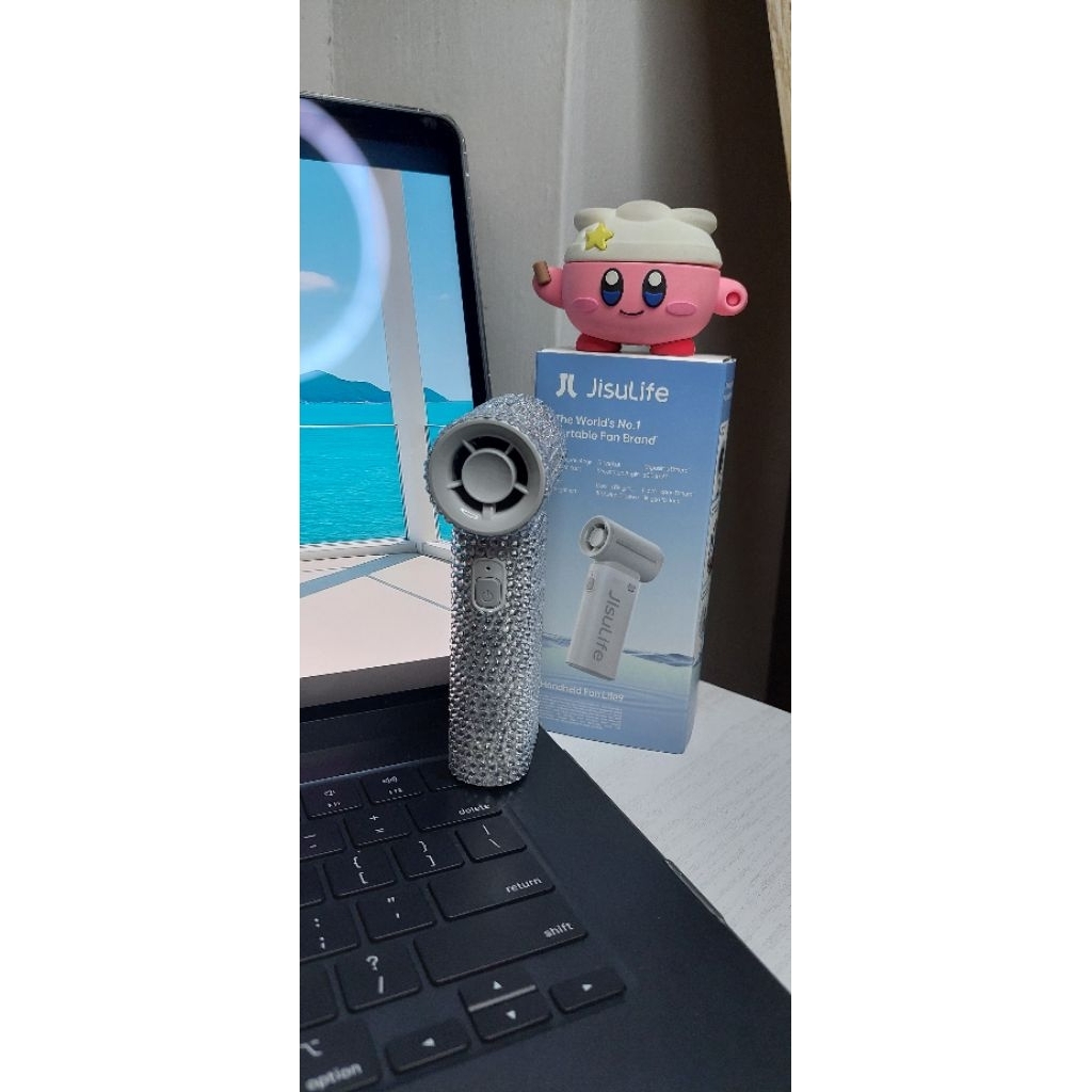 Jisulife Life 9 Kipas Angin Portable DIY Blink Blink Manik Manik Swarovski ORI Full Set | Kipas Kons