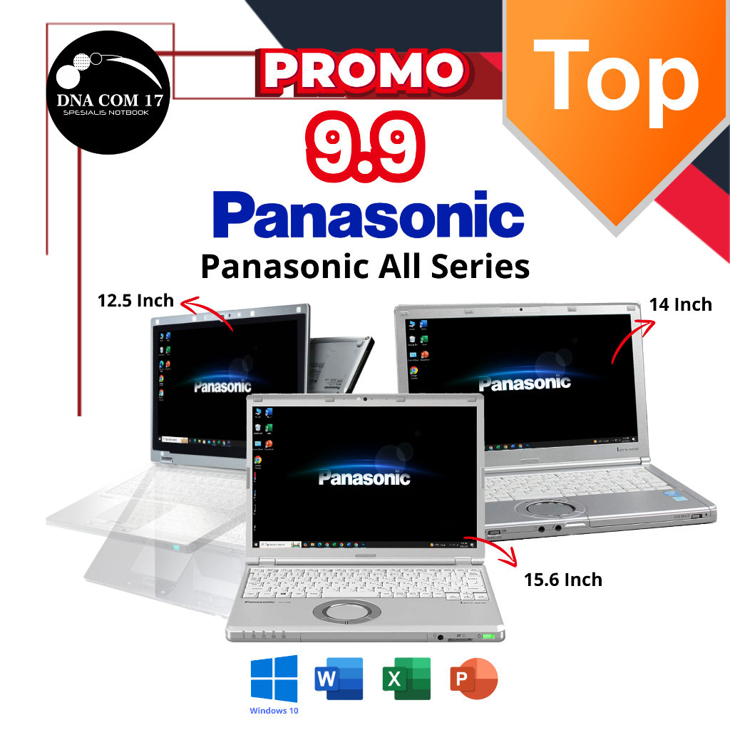Laptop Panasonic i3 / i5 / i7 Gen 3 / 4 / 5 / 6 | Ram 4GB | SSD 256 | Mulus / Second / Original Seri