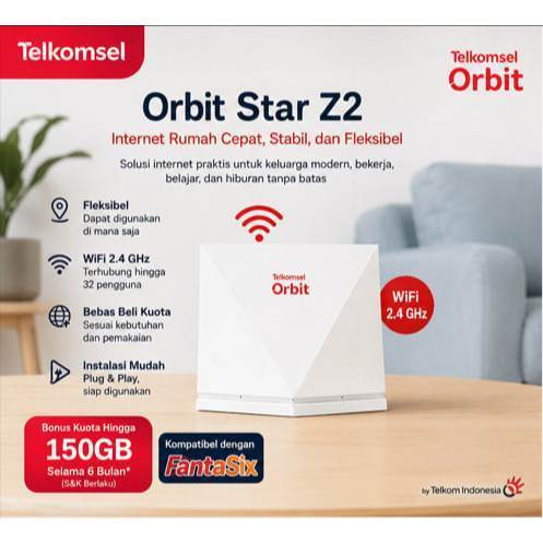 Telkomsel Orbit Star Z2 Modem WiFi 4G LTE WiFi Rumah