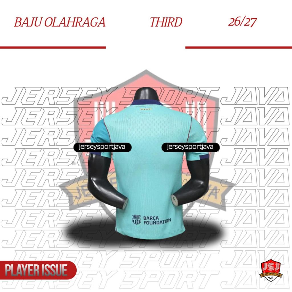 ( BISA COD ) PLAYER ISSUE JERSEY BAJU BOLA PRIA BARCELONA 3RD 2027 PLAYER VERSION - BEST HIGT QUALIT