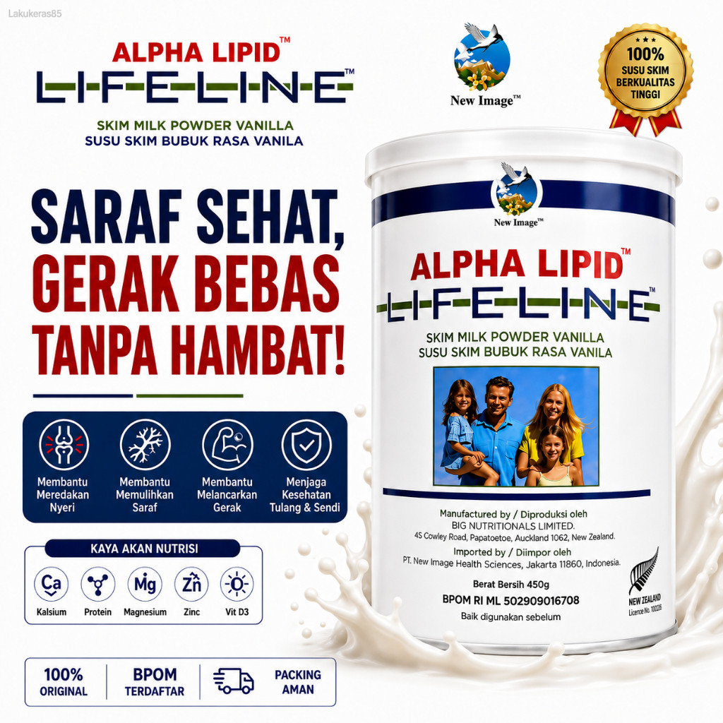 Susu Bubuk Susu Lifeline Alpha Lipid Kolostrum Probiotik Nutrisi Harian BPOM Resmi Original
