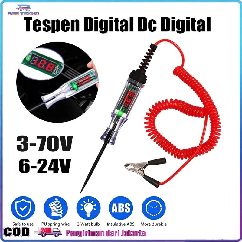 Tespen Digital 3-70V Tespen Digital DC Multifungsi Tespen Listrik Mobil Motor/tespen Digital/test Pe