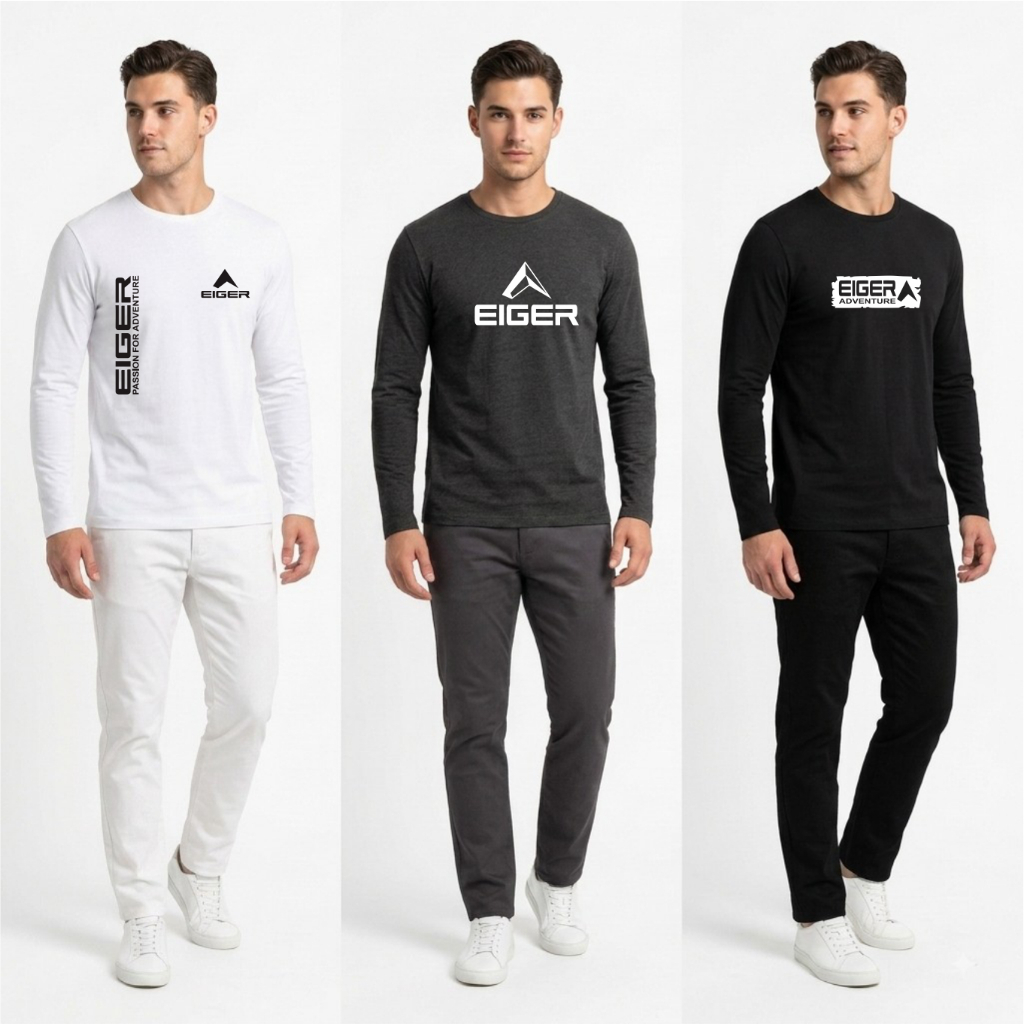 PAKET Isi 3 PCS [ Bisa COD ) Kaos Tebal Bahan Katun - Kaos Distro Cowok Cewek Branded  Kaos Lengan P