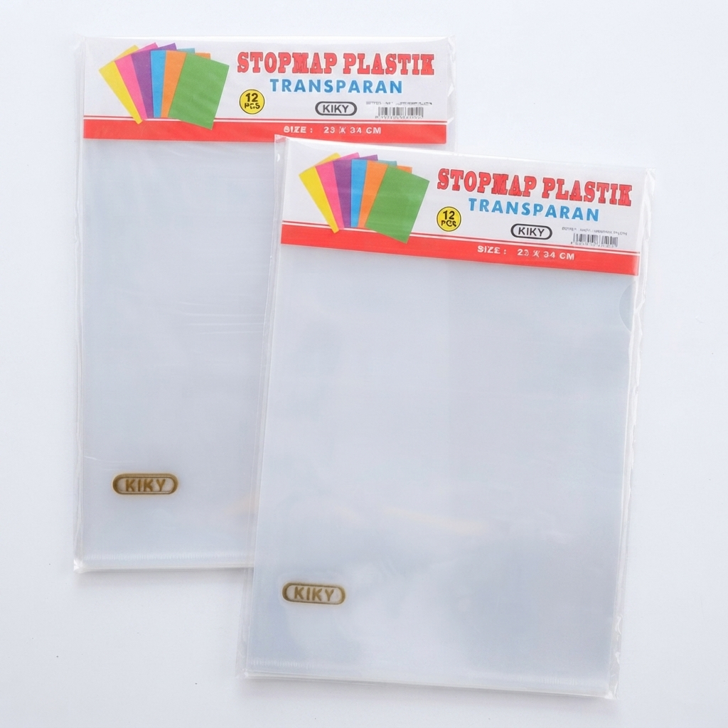 Map Kiky / Okey Transparan Bening Plastik Tebal 23 x 34 cm