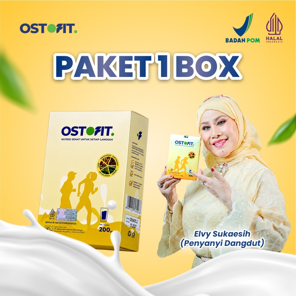OSTOFIT PAKET 1 BOX - Susu Nyeri Sendi Tinggi Kalsium 200gr