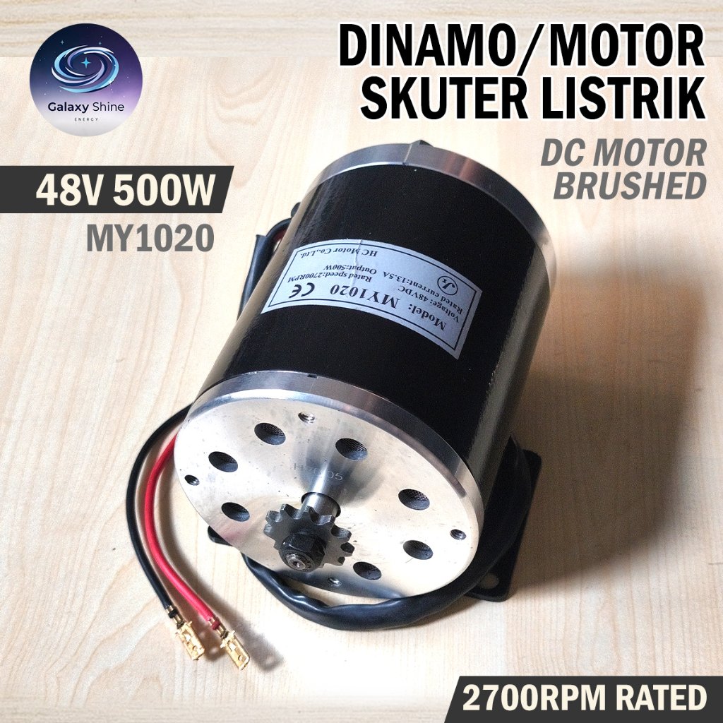 DINAMO MY1020 48V 500W DC MOTOR BRUSHED SKUTER ELEKTRIK MOTOR MINI TRAIL ELECTRIC SCOOTER LISTRIK SE