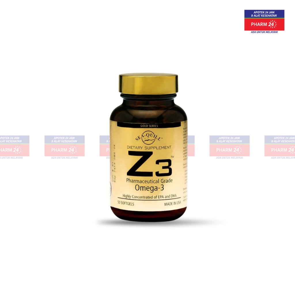 Sea Quill Z3 Omega-3 50 Kapsul - Suplemen Jantung, Menurunkan Kolesterol, Membantu Sistem Imun