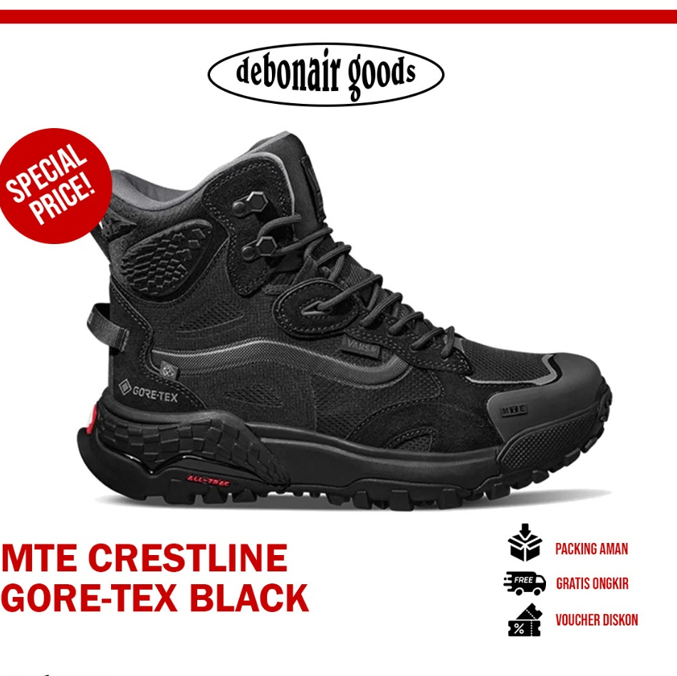 SEPATU HIKING WATERPROOF V4N5 MTE CRESTLINE GORE-TEX ORIGINAL