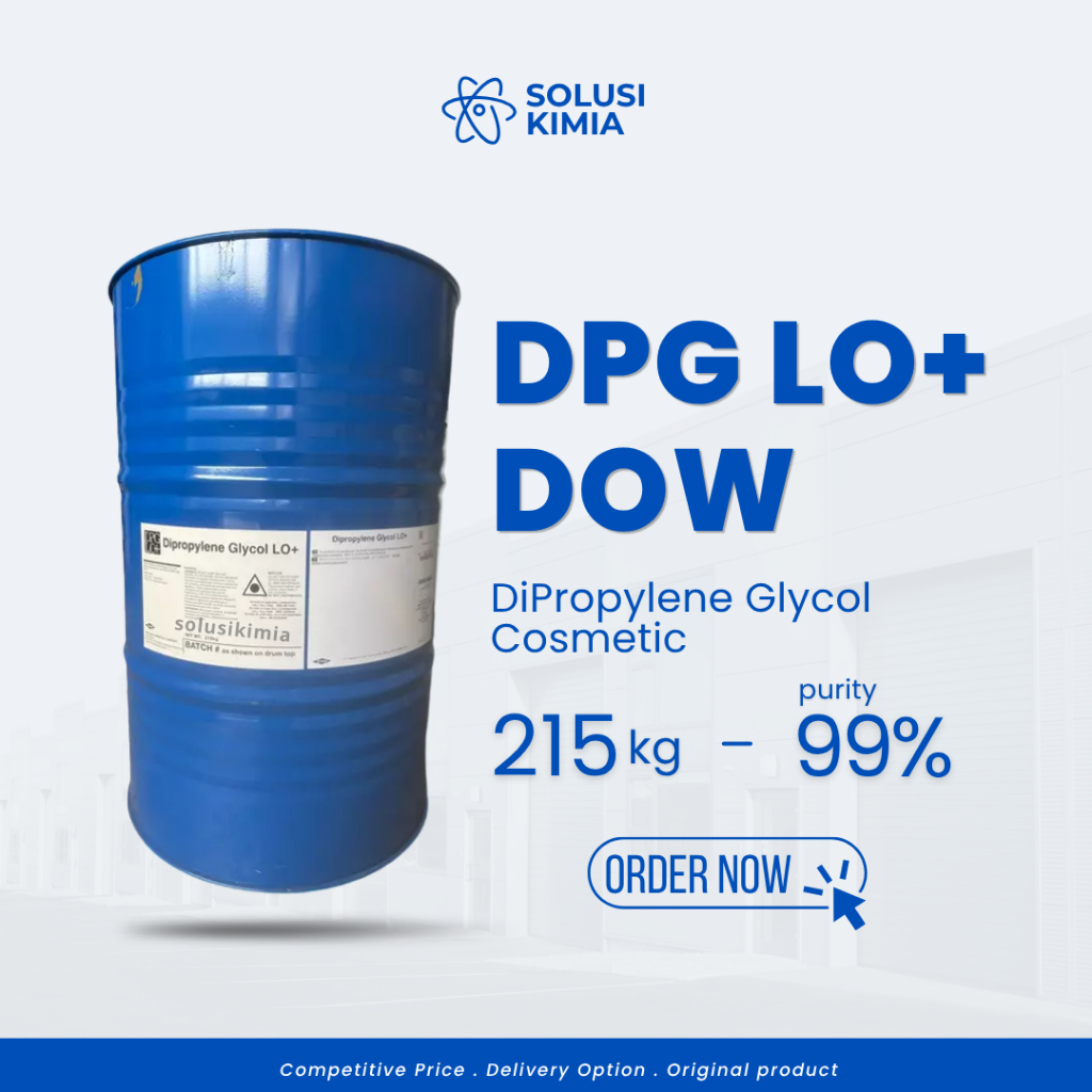 Dipropylene Glycol (DPG) LO DOW Original Drum 215kg High Purity Solvent & Fragrance Fixative