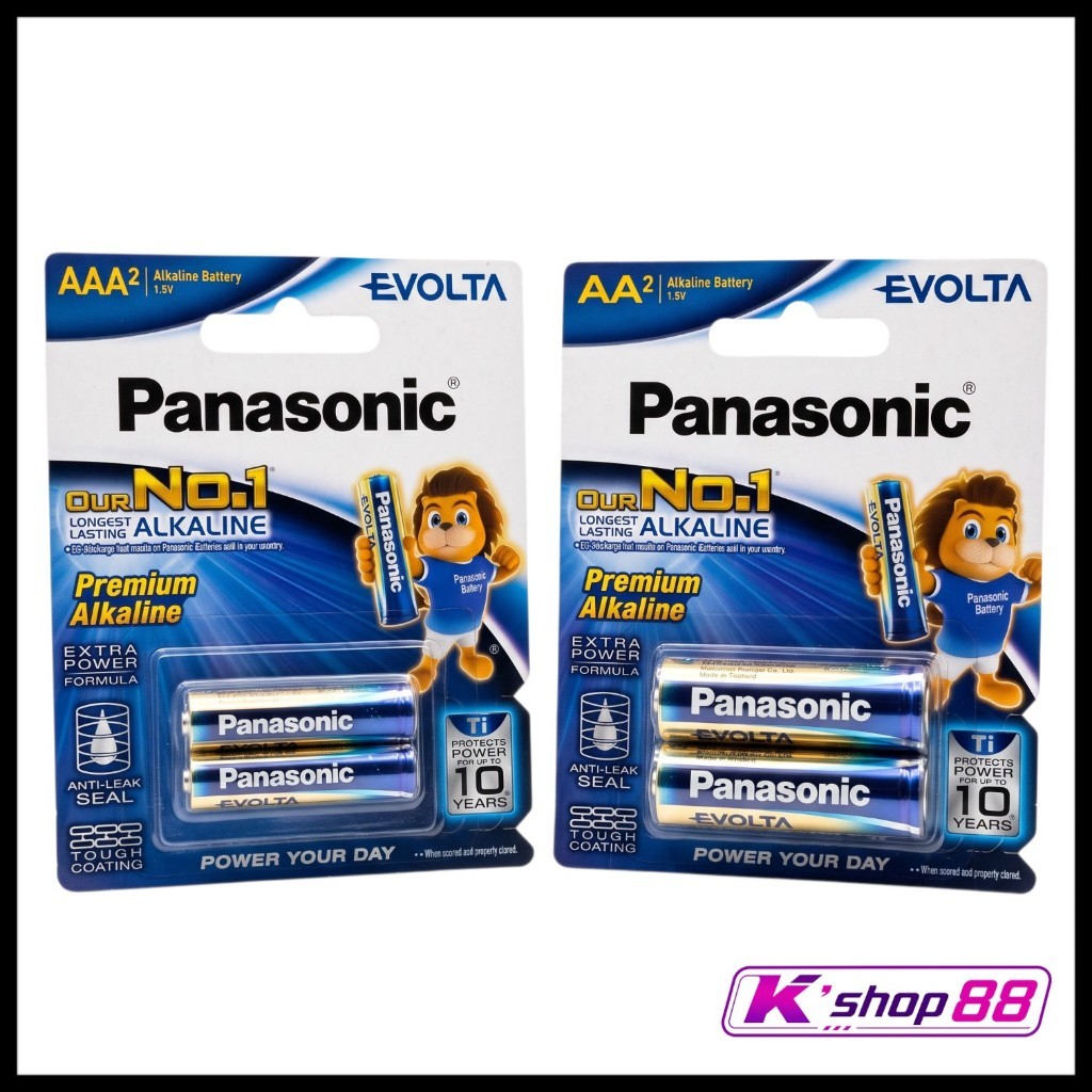 baterai panasonic alkaline evolta premium isi 2 pcs AA-AAAoriginal produk Batre Alkalin Batere Maina