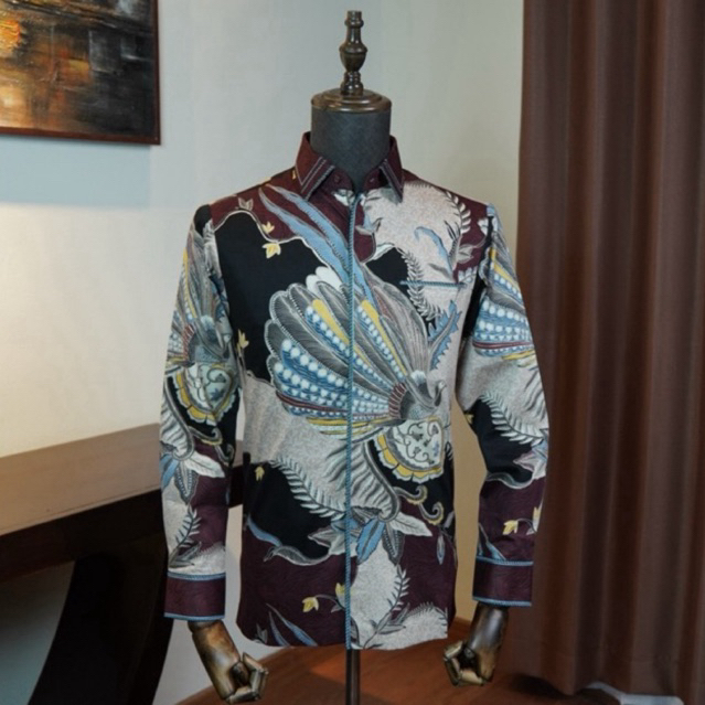 Arunika - RENDY BATIK | Kemeja Batik Pria Katun India Lengan Panjang Exclusive Elegan Formal