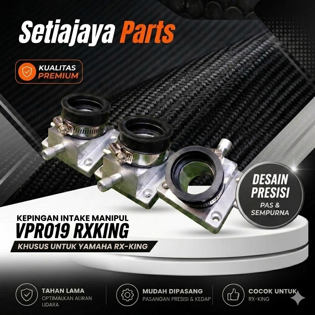 MANIPUL/MANIFOLD RUBAHAN RX KING LURUS 28/32/35 INTAKE MANIFUL RX KING TYPE LURUS VPRO19