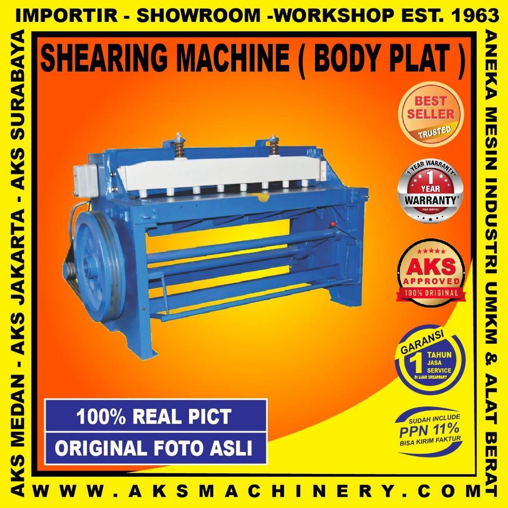 Mesin Shearing potong pemotong Shearing machine plat 3x 1300mm alat gunting plat machine AKS-GN3013P