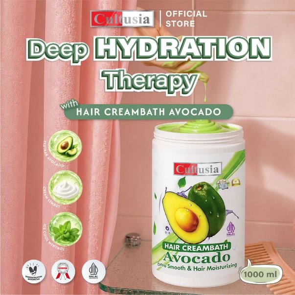 Cultusia Hair Care Hair Creambath Avocado 1000ml