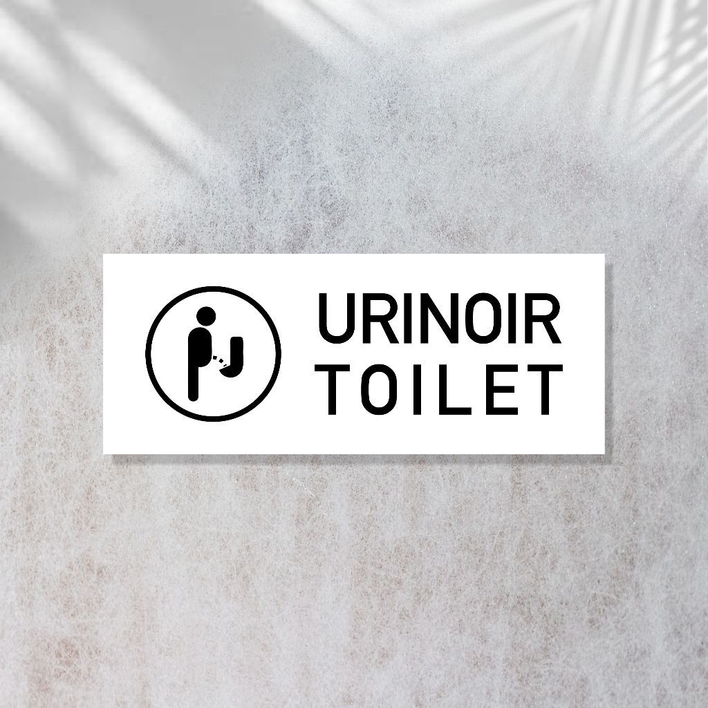 Sign Akrilik Urinoir Toilet | Akrilik Toilet berdiri