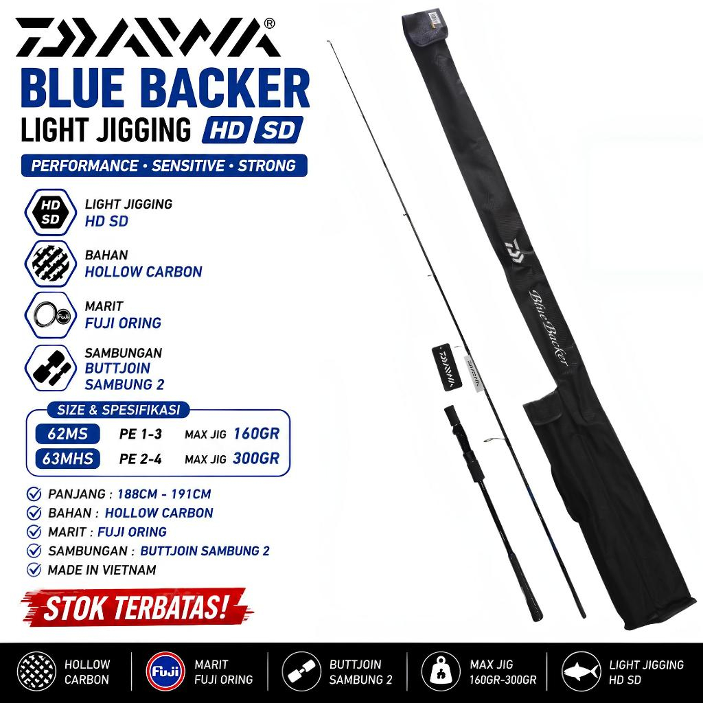 Joran DAIWA BLUE BACKER LJ HD SD 62MS/63MHS | PE 1-3 PE 2-4 | Joran  Spinning Light Jigging daiwa bl