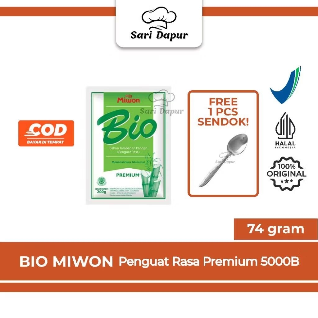BIO MIWON Penguat Rasa Premium 5000B 74g [FREE 1 PCS SENDOK]
