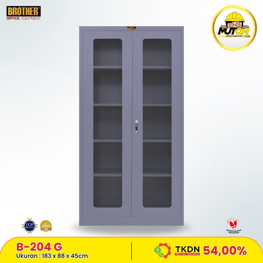 BROTHER B-204 G | LEMARI ARSIP BESI 2 PINTU BROTHER B-204 G B204G BER-SERTIFIKAT TKDN