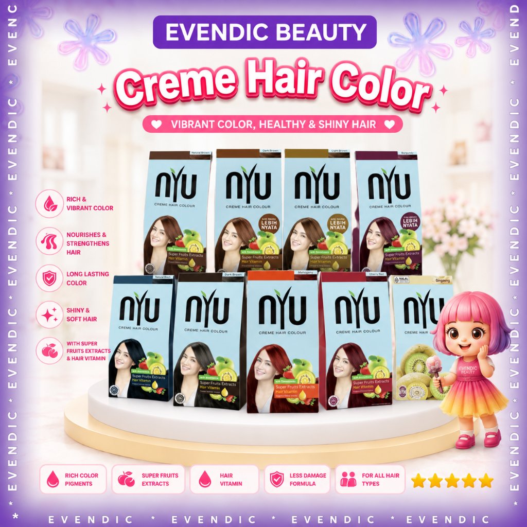READY NYU Creme Hair Color BOX | Nyu Hair Color | HAIR COLOR NYU / pewarna rambut