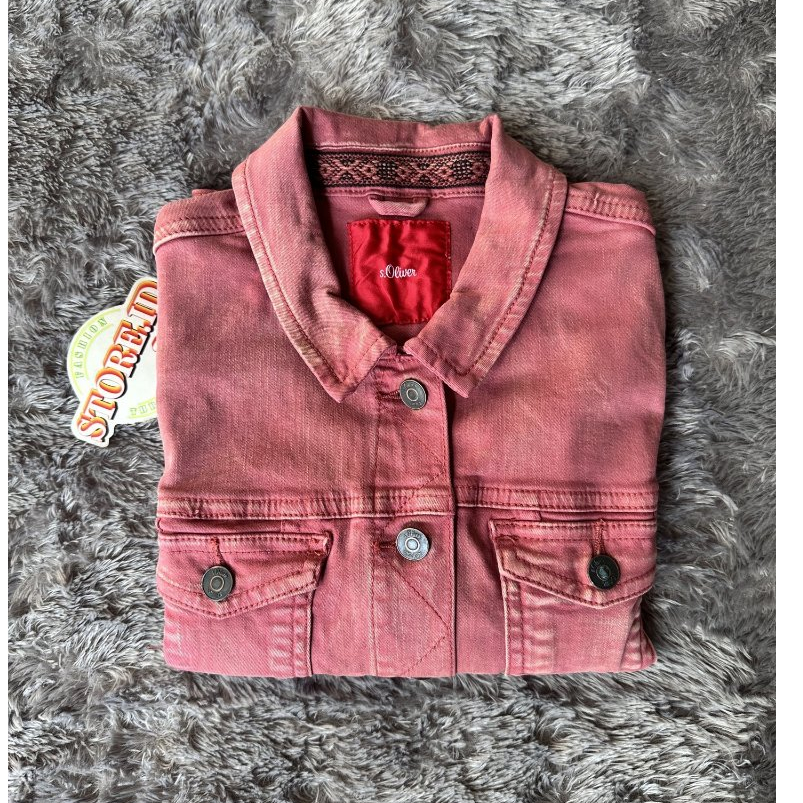 Jaket Denim Cewek S.Oliver Pink