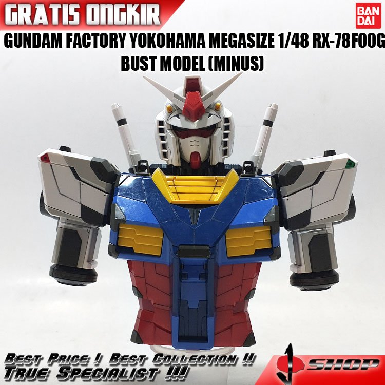 BANDAI GUNDAM FACTORY YOKOHAMA MEGASIZE 1/48 RX-78F00 GUNDAM BUST MODEL (MINUS) LTDBND3