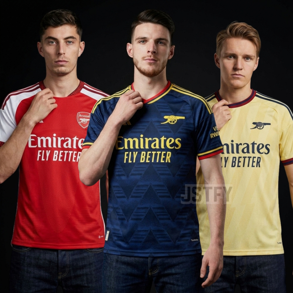 Jersey Sepak Bola Arsenal Player Issue Home Away Third Bahan Dry Fit Pakaian Olahraga