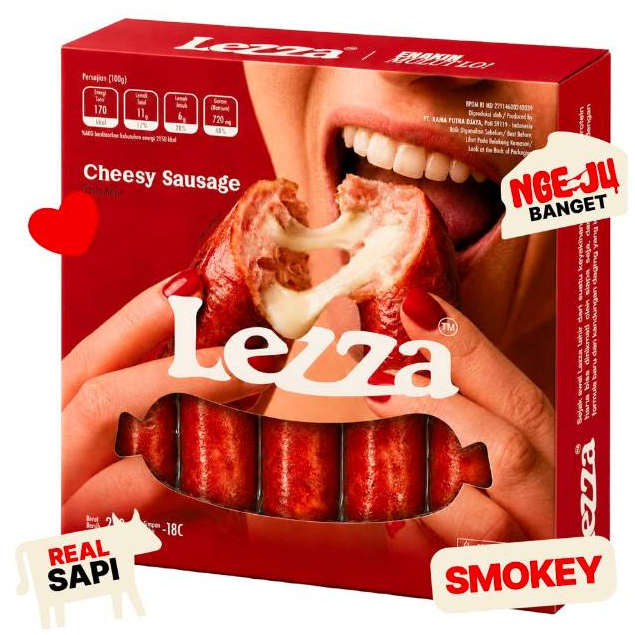 LEZZA CHEESY SAUSAGE 250 GR - Sosis Keju Lumer