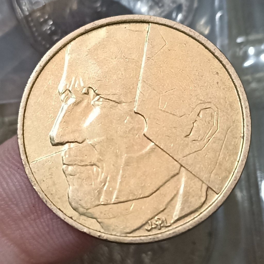 Koin Kuno Asing Belgia - 5 Francs Tahun 1986
