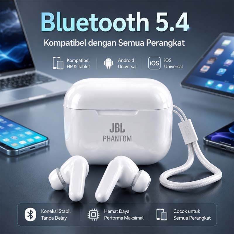 Big Promo Tws Jbl Phantom Wireless Earbuds Anc Noise Reduction Low Latency Gaming Mode Ipx4