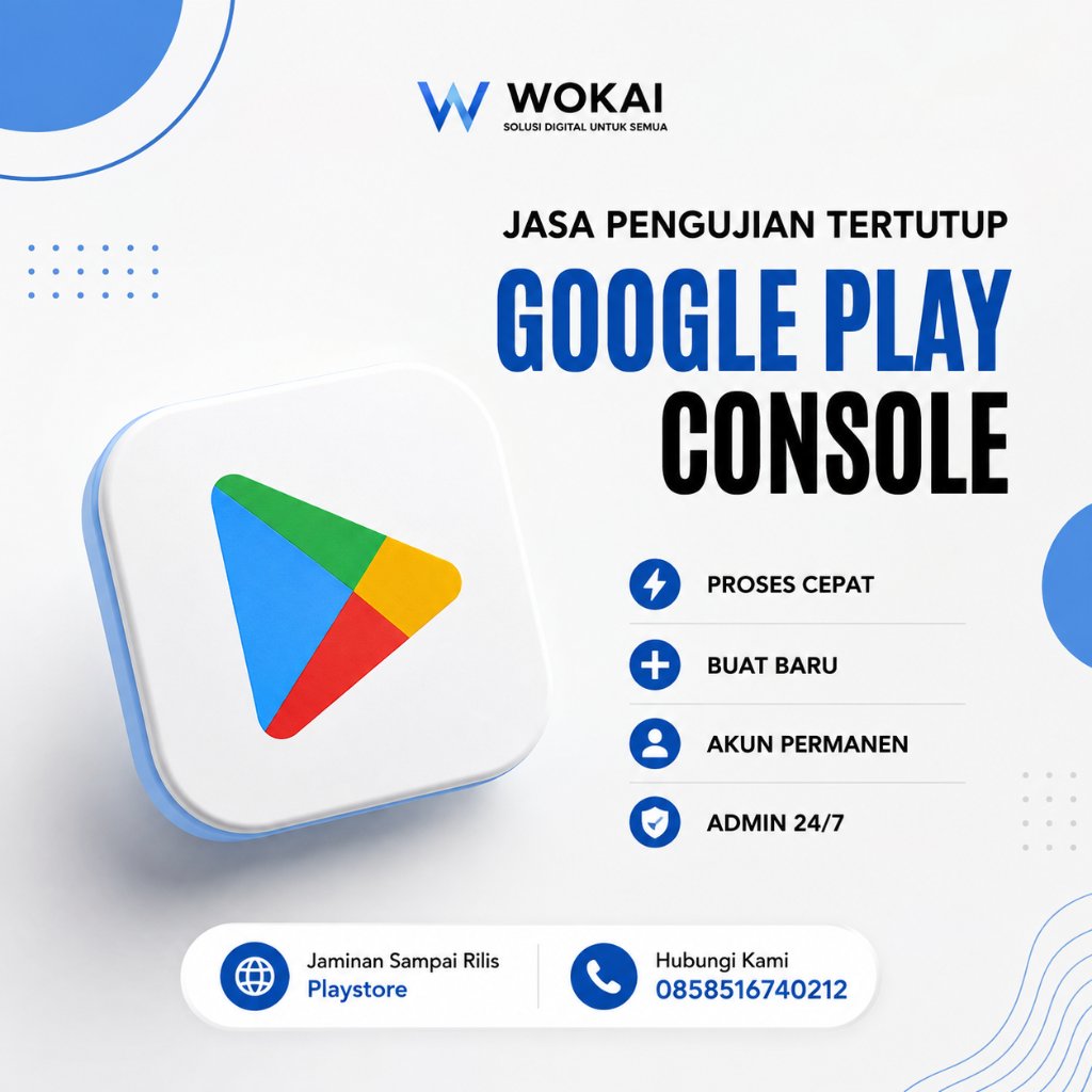 Jasa Closed Testing Google Play Console 12 Tester Android 14 Hari