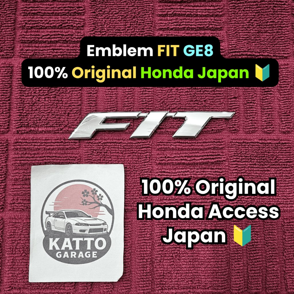 Emblem Honda Fit GE8 Original Honda Access Japan Emblem Fit Jazz GE8 untuk Honda Jazz GE8 JDM Ori Ja
