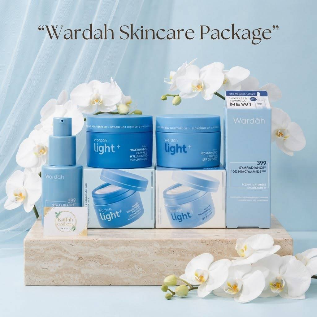 Wardah 1 paket lengkap glowing cerah 3 produk
