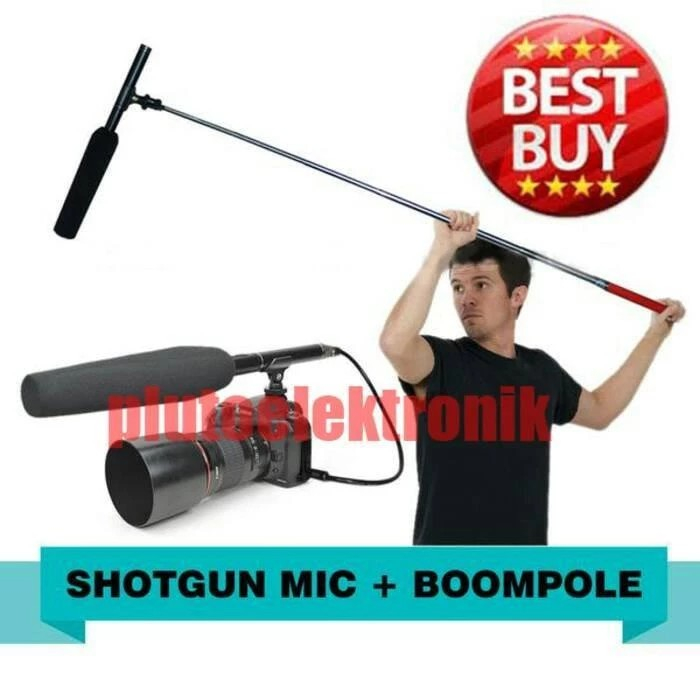 Mic Shotgun Mic Boomer Mic Stereo Untuk Film, Vlog, Cinematography