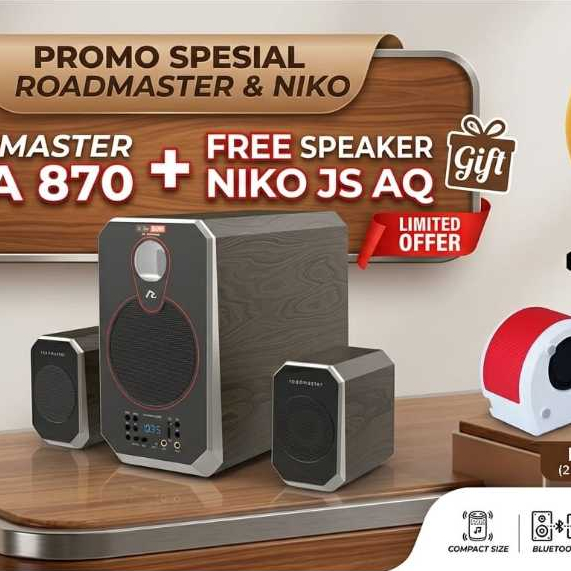ROADMASTER SPEAKER AKTIF - RMA 870 free mini Speaker selama persediaan masih ADA