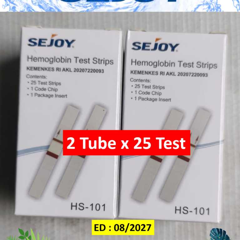 Strips Hb Meter Sejoy HS 101, Reagent HB Meter Sejoy (2 Tube x 25 Test)