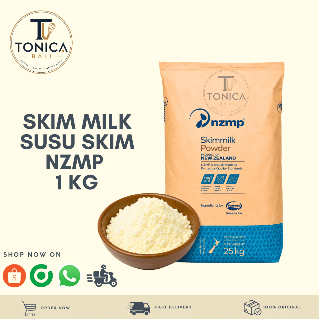 1 KG Susu Skim NZMP / Skimmed Milk NZMP / Susu Bubuk Skim NZMP / Susu Rendah Lemak NZMP