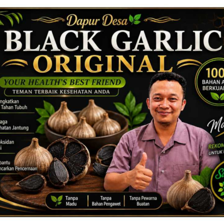 Black Garlic Tunggal Black Garlic 250gram Termurah Bawang Hitam Tunggal