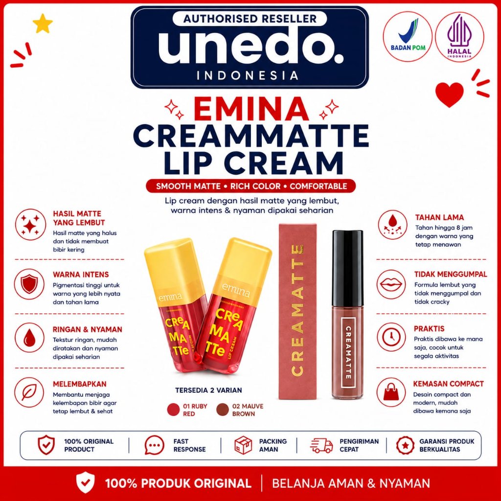 Emina Creamatte Lip Cream Matte Lipstik