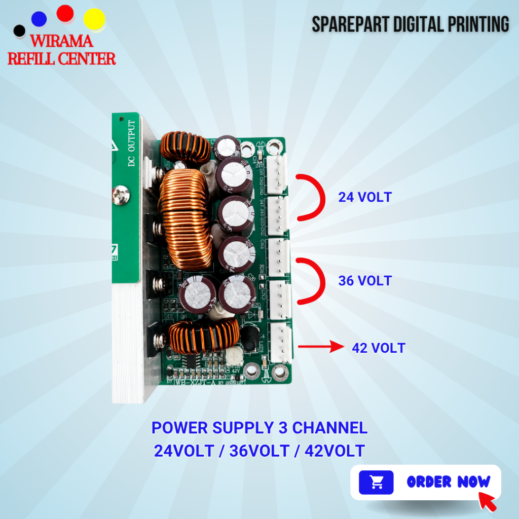 POWER SUPPLY 3 CHANNEL (24 VOLT / 36 VOLT / 42 VOLT )