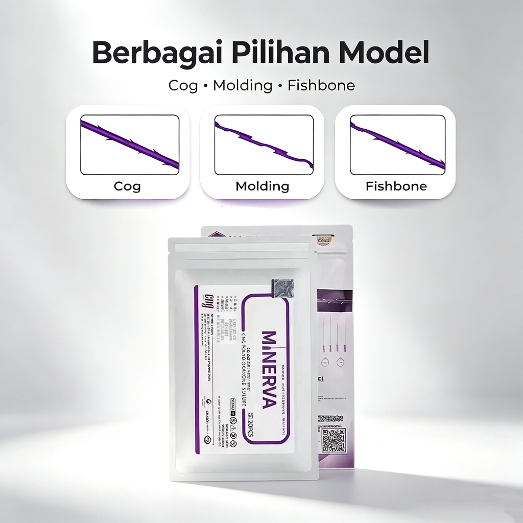 (20pcs)Original Minerva Benang Wajah Lifting wajah Fishbone PCL 18g100mm
