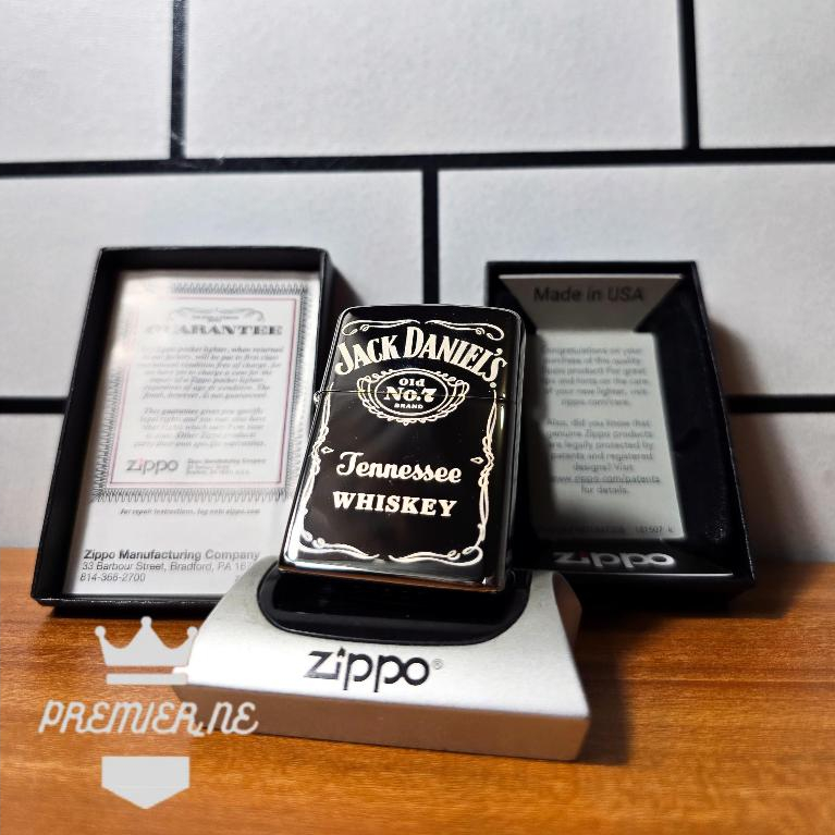 ZIPPO JACK DANIELS SPECIAL SERIES ORIGINAL PING SOUND WITH SEAL ORANGE