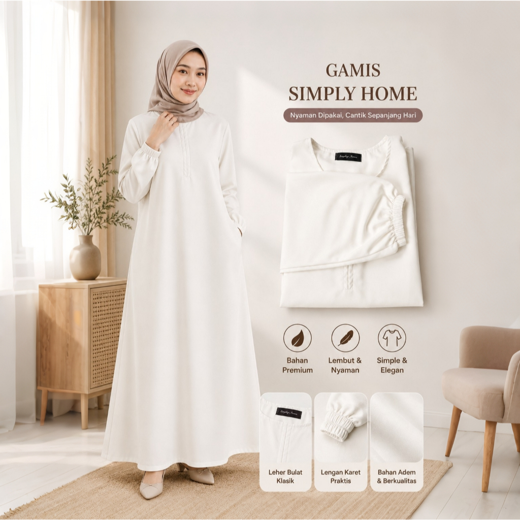 [TERLARIS] Suryalaya Busana Abaya Basic Premium Gamis Polos Wanita Busui Jumbo S-XXL