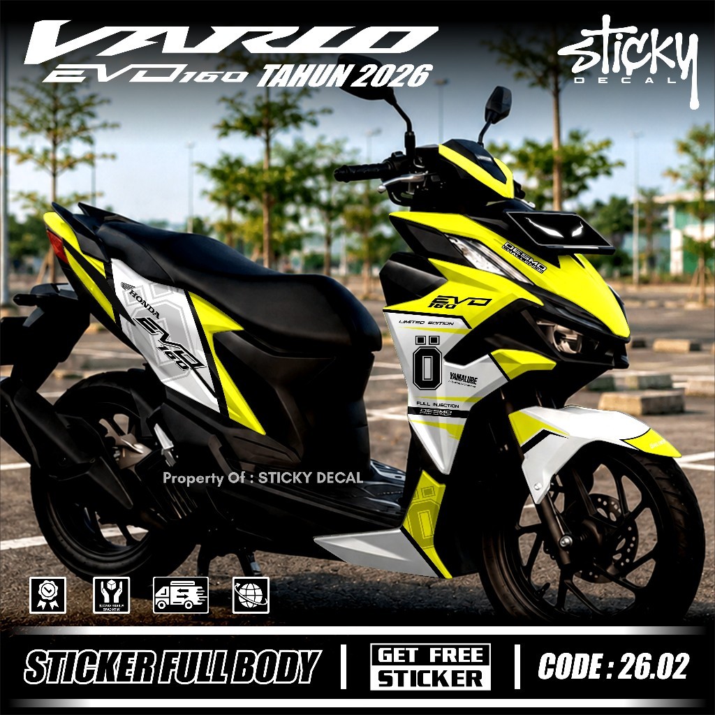 Terbaru COD Decal Sticker Full Body Honda Vario Evo 160 Cbs Abs Tahun 2026 Sticker Full Body Vario E
