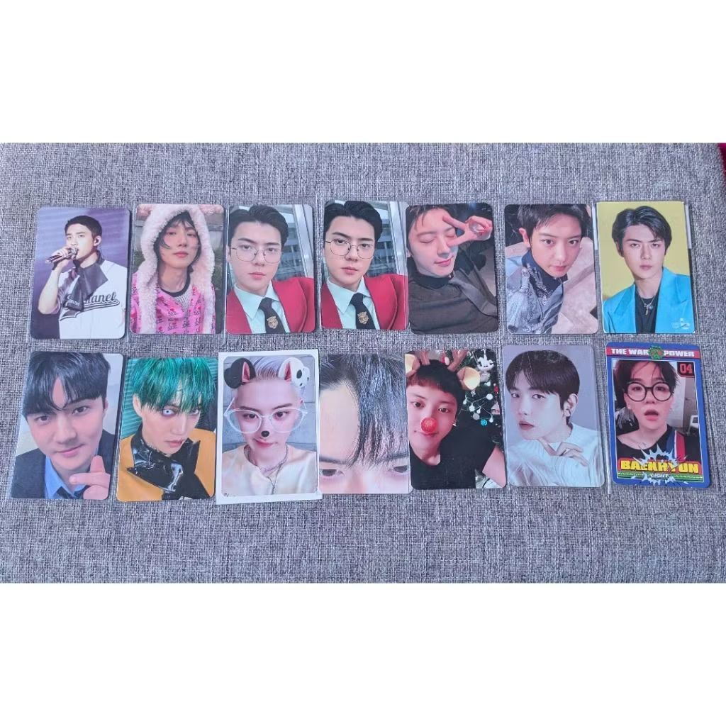 OFFICIAL PC PHOTOCARD EXO ALBUM NON ALBUM SEHUN CHANYEOL KAI BAEKHYUN REVERXE WAL CASHBEE SUHO 1 TO 