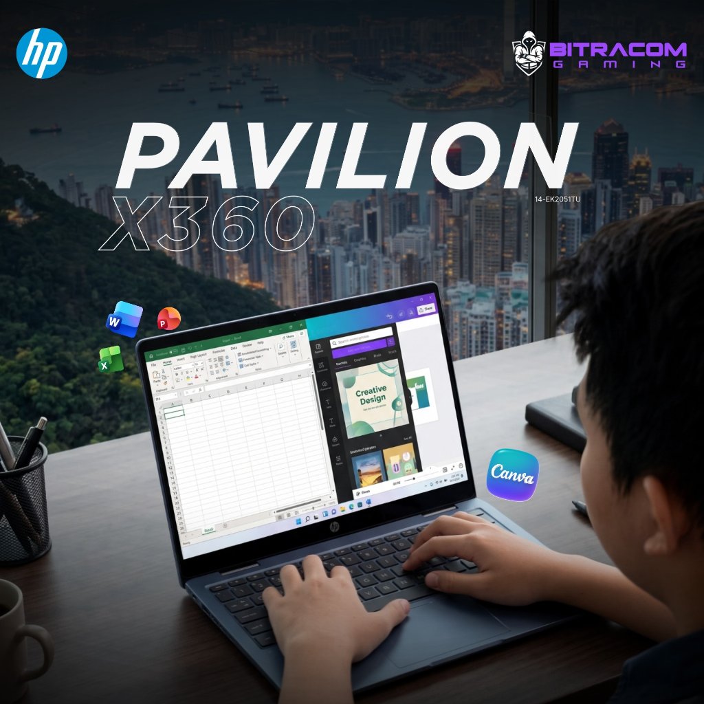 Laptop Touchscreen Flip HP Pavilion X360 14-ek2123TU - 14-ek2051TU Intel Core 3-100U