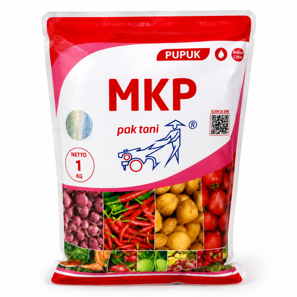 Pupuk MKP Pak Tani 1 Kg Asli | Pupuk Fosfor Kalium Tinggi P2O5 52% K2O 34% | Bunga & Buah