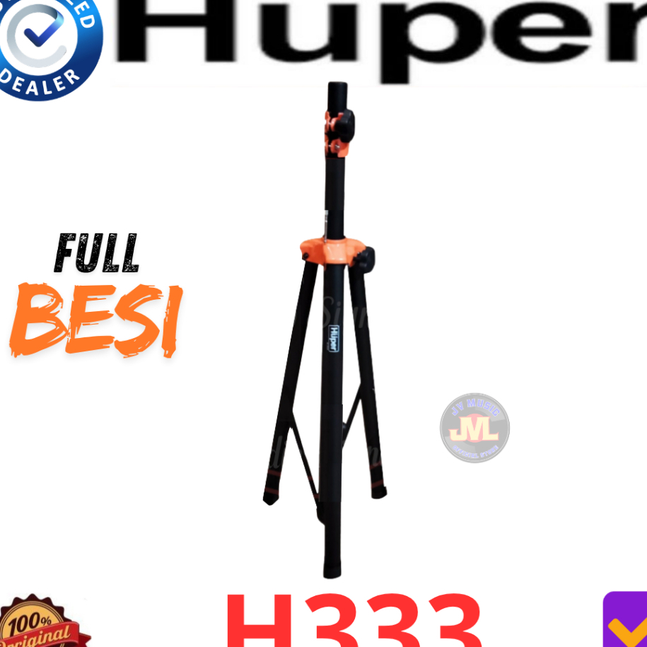 Huper H-333 Stand Speaker Tripod Huper H333 Kaki Speaker Tiang Speaker Stand