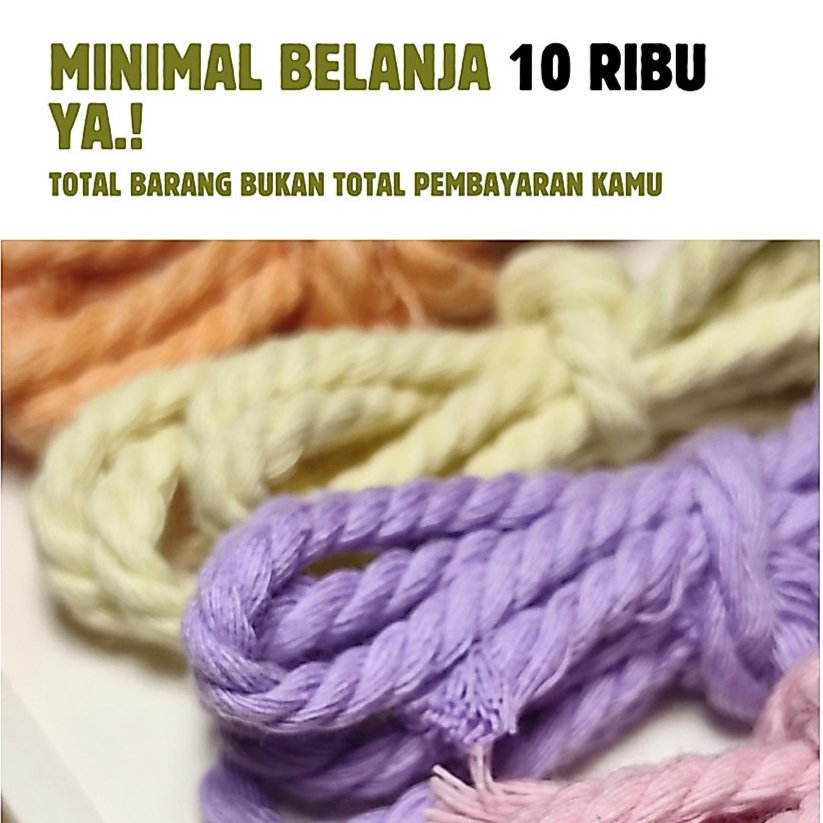 (5meter) "Kejahitan" Tali Macrame 4mm